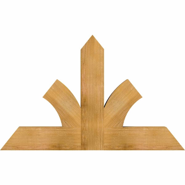 Ekena Millwork Richland Rough Sawn Timber Gable Bracket, Western Red Cedar, 48"W x 30"H x 4"D x 6"F, 15/12 Pitch GBW048X30X0406RIC00RWR - main